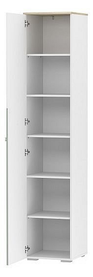 Шкаф для белья Банни НМ 041.43 (белый, дуб сонома белый, макарун  452х464х2200)