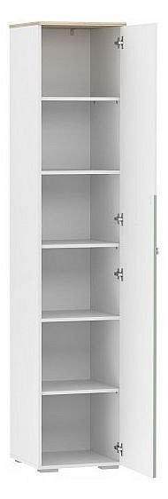 Шкаф для белья Банни НМ 041.43 (белый, дуб сонома белый, макарун  452х464х2200)