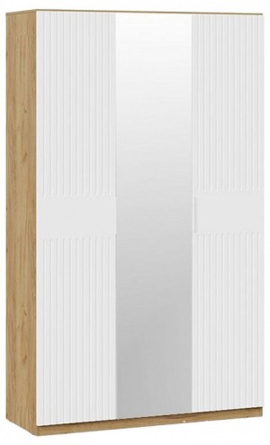 Шкаф платяной Хилтон (дуб крафт золотой белый  1350x532x2260)