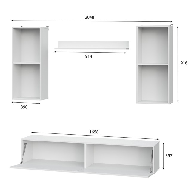 Гостиная МГС 10, белый текстурный Гостиная МГС 10, белый текстурный