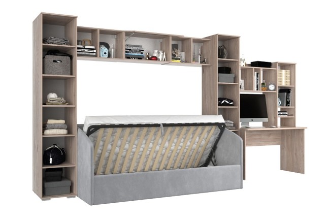 Гарнитур для детской Лайк К36 (дуб мария дуб мария, роуз нежно-розовый )