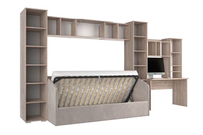 Гарнитур для детской Лайк К36 (дуб мария дуб мария, роуз нежно-розовый )