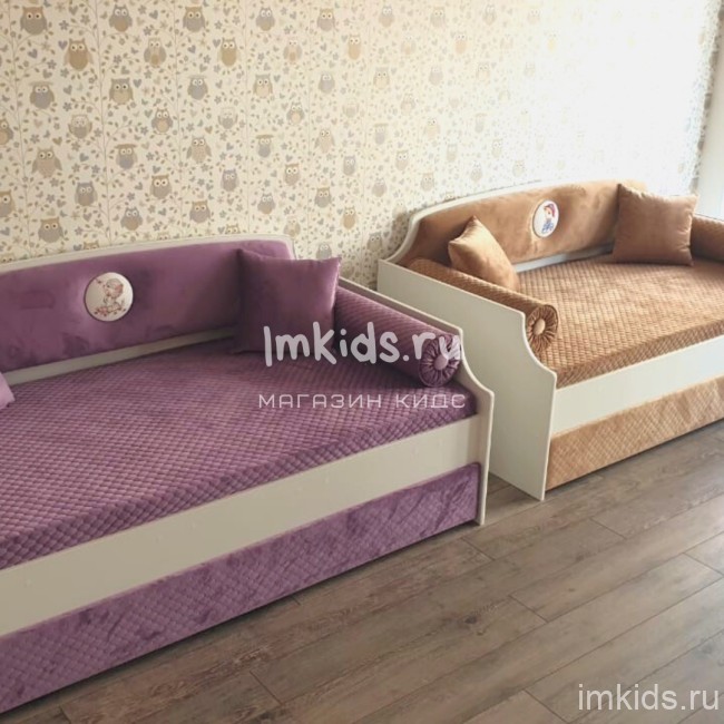 Детская кровать тахта "Медальон" Сирень 