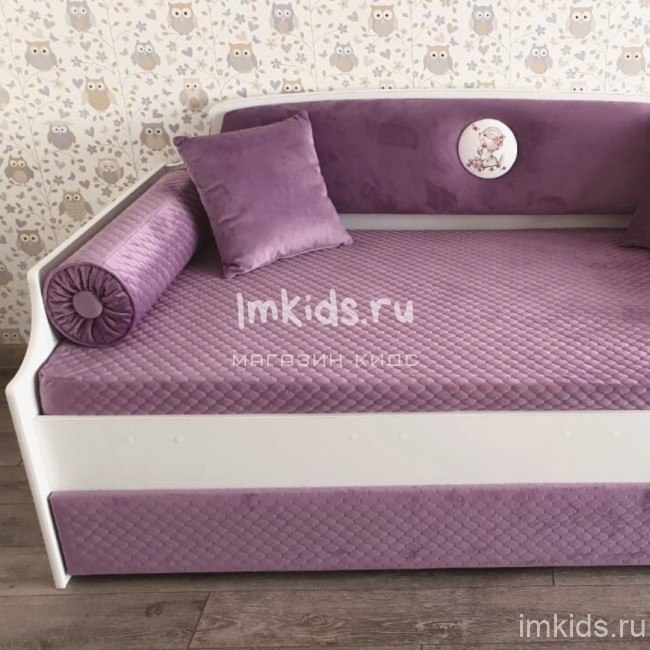 Детская кровать тахта "Медальон" Сирень 