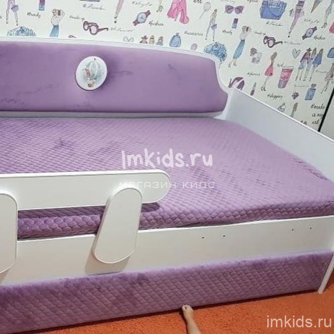 Детская кровать тахта "Медальон" Сирень 