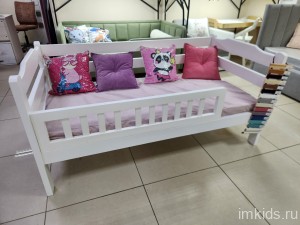 Кровать "Николь", спальное место 160х80, белая