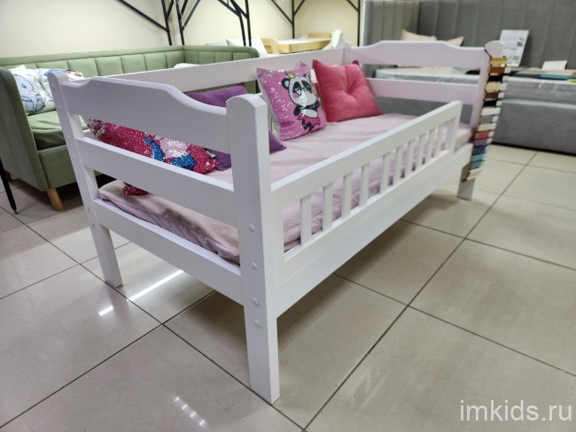 Кровать "Николь", спальное место 160х80, белая