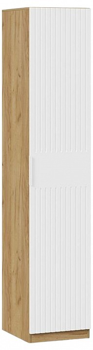 Шкаф для белья Хилтон (дуб крафт золотой белый  450x528x2260)