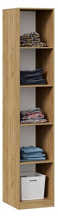 Шкаф для белья Хилтон (дуб крафт золотой белый  450x528x2260)