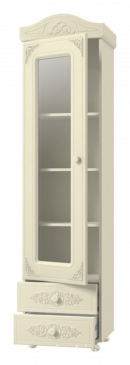 Шкаф-витрина Ассоль плюс АС-01 (ваниль ваниль  532х416х2060)