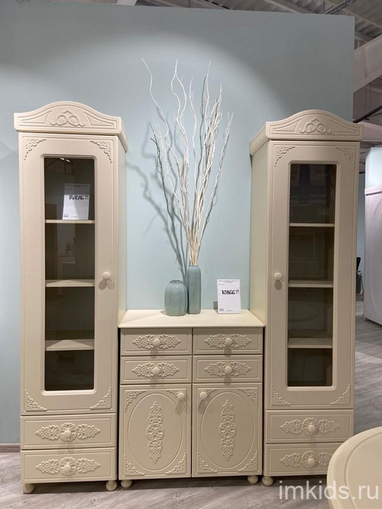 Шкаф-витрина Ассоль плюс АС-01 (ваниль ваниль  532х416х2060)