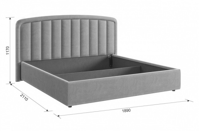 Кровать двуспальная Сиена 2 (  латте 2114x1890x1174)