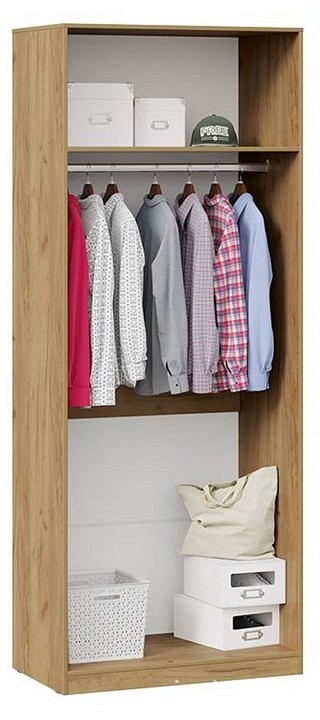 Шкаф платяной Хилтон (дуб крафт золотой белый  902x528x2261)