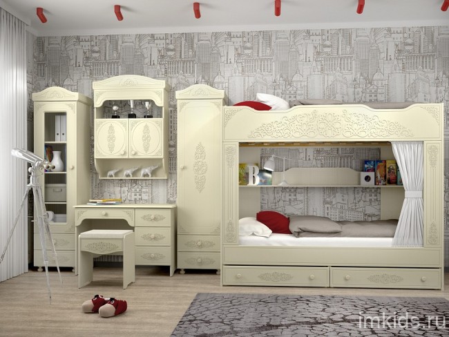 Шкаф для белья Ассоль плюс АС-01 (ваниль ваниль  532х416х2060)