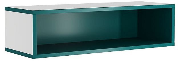 Полка Лайк 46 (белый, изумруд   670x210x160)