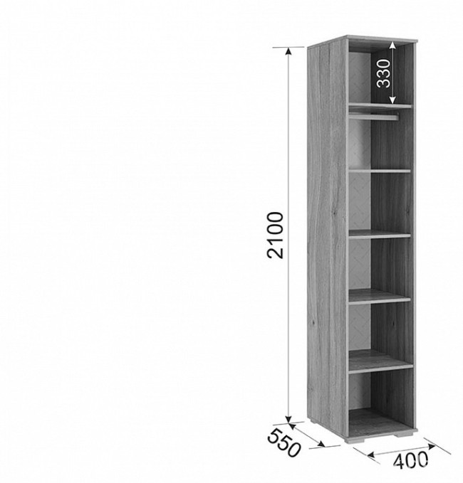 Гарнитур для спальни Лайк КС123 (дуб мария дуб мария, изумруд сосна )