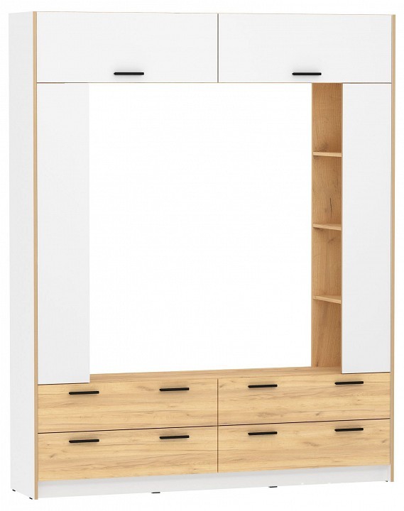 Стенка для гостиной Оттавия НМ 014.65 (белый дуб крафт золотой 1768x400x2204) Стенка для гостиной Оттавия НМ 014.65 (белый дуб крафт золотой 1768x400x2204)