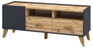 Тумба комбинированная Сканди (графит, дуб вотан графит, дуб вотан  1240x400x540)