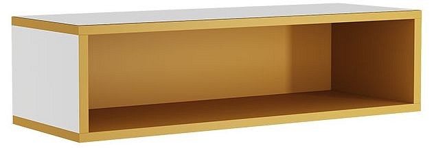 Полка Лайк 46 (белый, горчица   670x210x160)