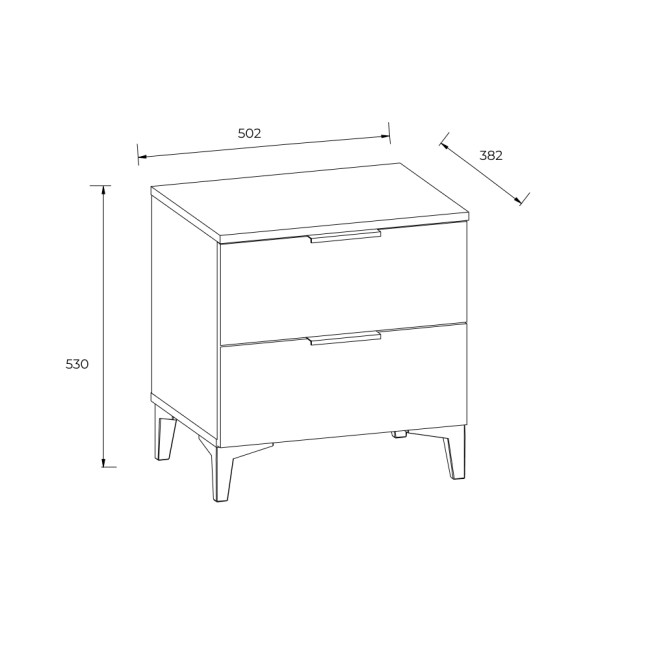 Тумба прикроватная на ножках Тоскана
