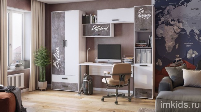 Шкаф настенный 85 Оливер, камень темный Шкаф настенный 85 Оливер, камень темный