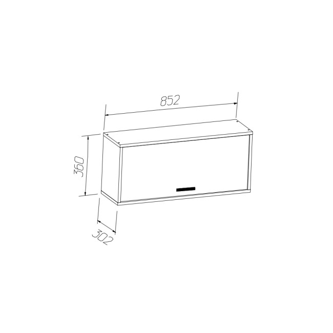 Шкаф настенный 85 Оливер, камень темный Шкаф настенный 85 Оливер, камень темный