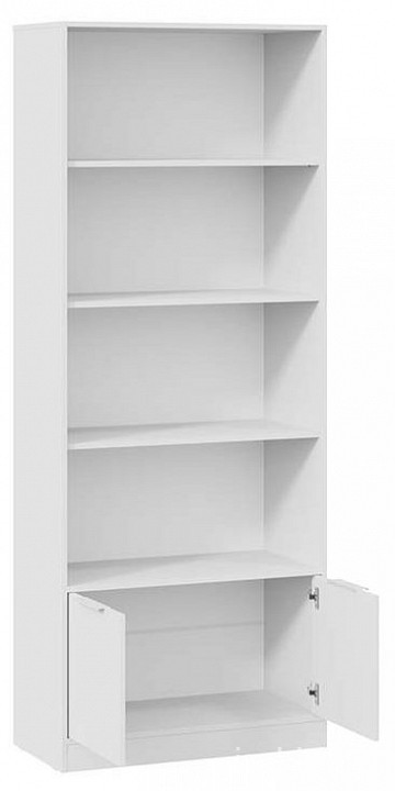 Стеллаж комбинированный Марли (белый белый  840x407x2132)