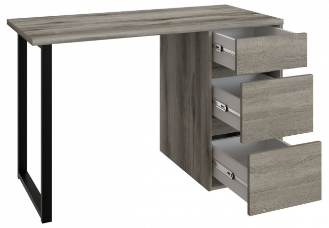 Стол письменный Эконом стандарт С-401 (дуб эвок, черный дуб сонома темный  1200x550x760)