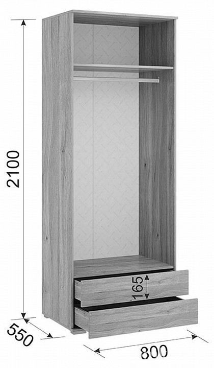 Гарнитур для спальни Лайк КС108 (дуб мария графит, дуб мария графит )