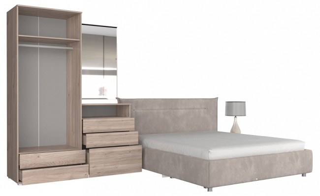 Гарнитур для спальни Лайк КС85 (дуб мария графит, дуб мария графит )