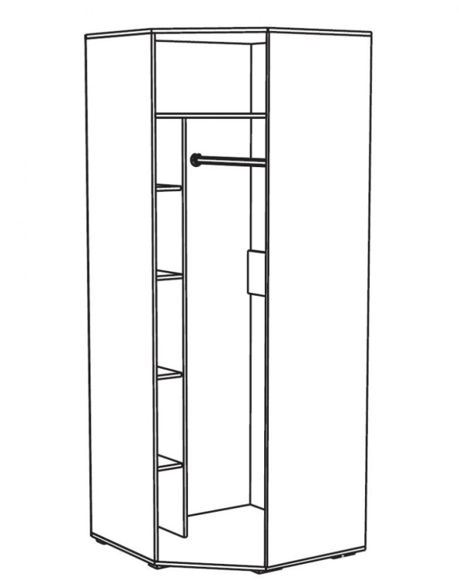 Шкаф угловой РШ-26 Ричард, Ясень анкор светлый