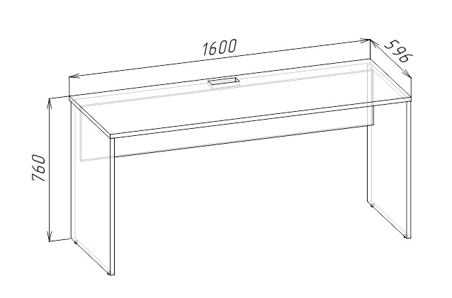 ЛАМБО Стол письменный с ящиками