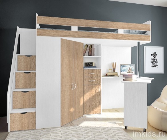 Детская кровать - чердак Фанки Соло-1