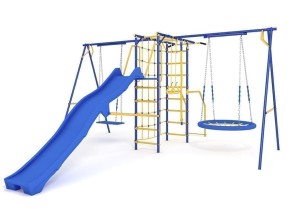 VERESK "Непоседа-Дачник", модель № 3 - с двумя качелями и горкой