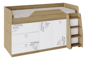 Набор для детской Оксфорд ТД-139.11.03 (ривьера белый с черным рисунком  2044x1855x186)