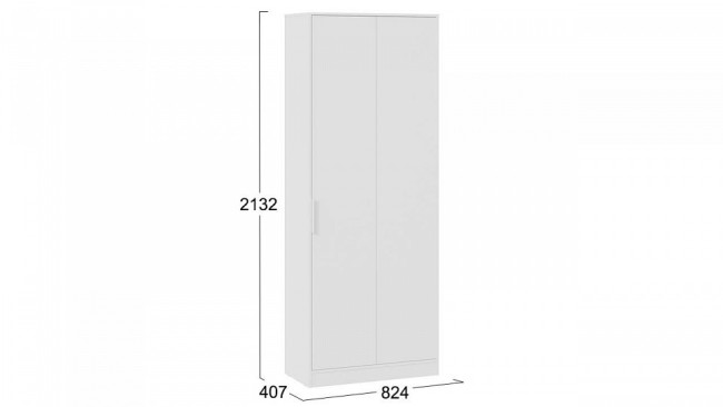Шкаф платяной Марли (белый белый  824x407x2132)