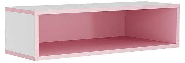 Полка Лайк 46 (белый, роуз   670x210x160)