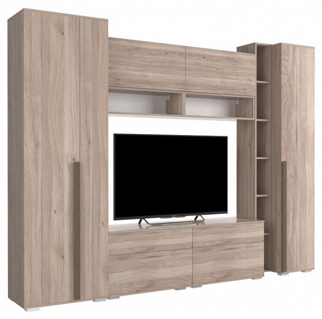 Стенка для гостиной Лайк КГ16 (дуб мария дуб мария, какао  )