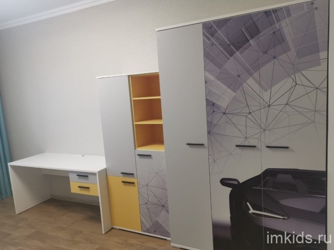 ЛАМБО Стол угловой с ящиками