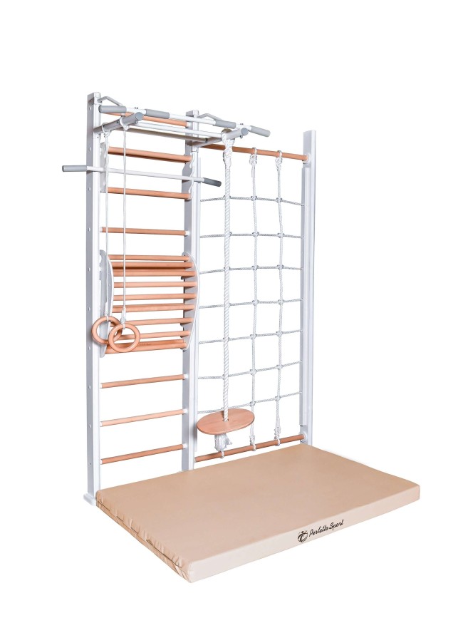ДСК PERFETTO SPORT "Scala in legno con rete 1" bianco-naturale PS-128