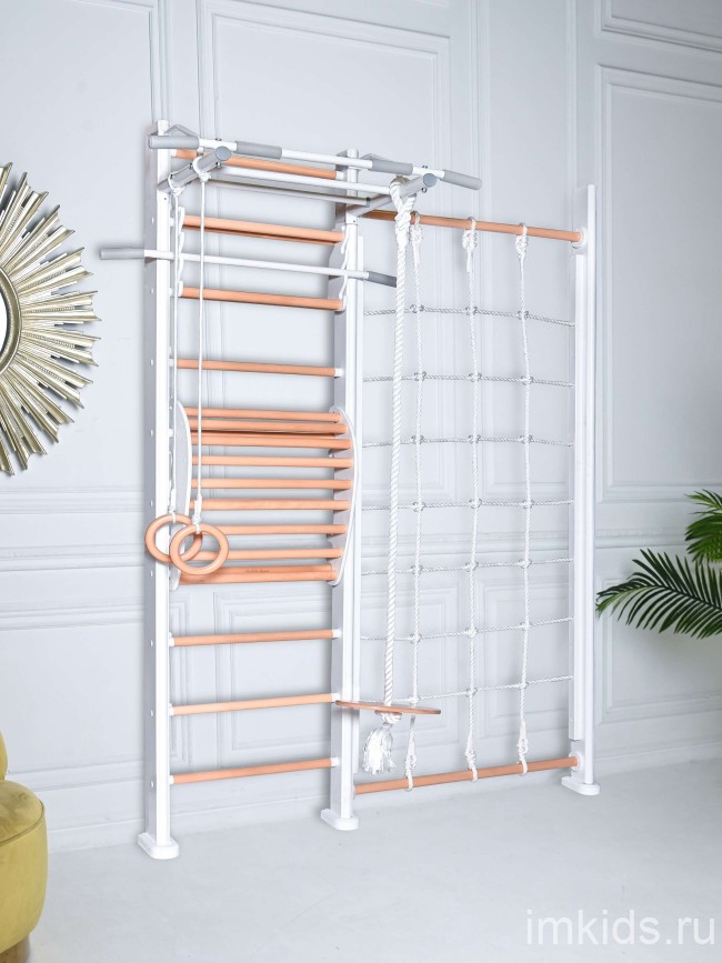 ДСК PERFETTO SPORT "Scala in legno con rete 1" bianco-naturale PS-128