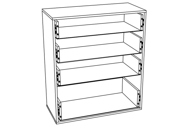 Комод Livorno НМ 040.46 (дуб бунратти софт графит  802x380x940)