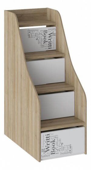 Ступени для кровати Оксфорд ТД-139.11.12 (ривьера белый  466x839x1213)