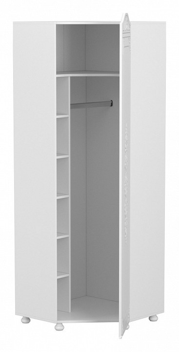 Шкаф платяной Ассоль АС-521К (белое дерево белое дерево  767x767x2160)