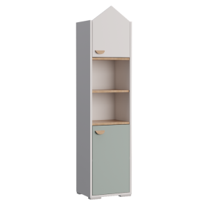 ГРЕТА Шкаф книжный ШК (Серо-зеленый)