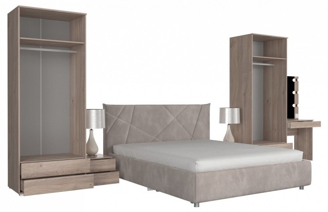 Гарнитур для спальни Лайк КС108 (дуб мария дуб мария, фуксия капучино )