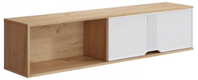 Полка навесная Эмилия ЭЛ-41 (дуб крафт золотой меренга  1450x300x330)