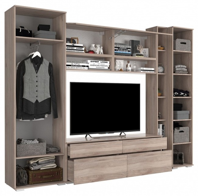 Стенка для гостиной Лайк КГ16 (дуб мария горчица, дуб мария  )