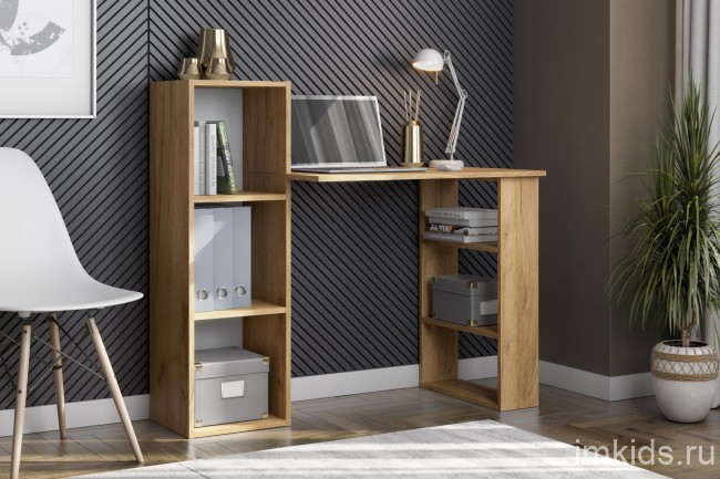 Стол компьютерный Тоскана, дуб золотой