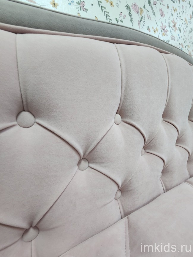 Кровать "Канди", спальное место 170х80, ткань тедди 324/306 (5 категория)